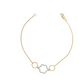 Triple Flower Diamond Chain Bracelet in 18kt Gold