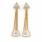 Tri-Glow Geometric 18kt Diamond Party Wear Earrings