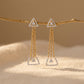 Tri-Glow Geometric 18kt Diamond Party Wear Earrings