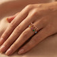 Dazzle Charm Dangling Multi Stone 18kt Gold Ring