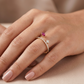 18KT Gold Diamond & Colour Stone Party Ring for Women