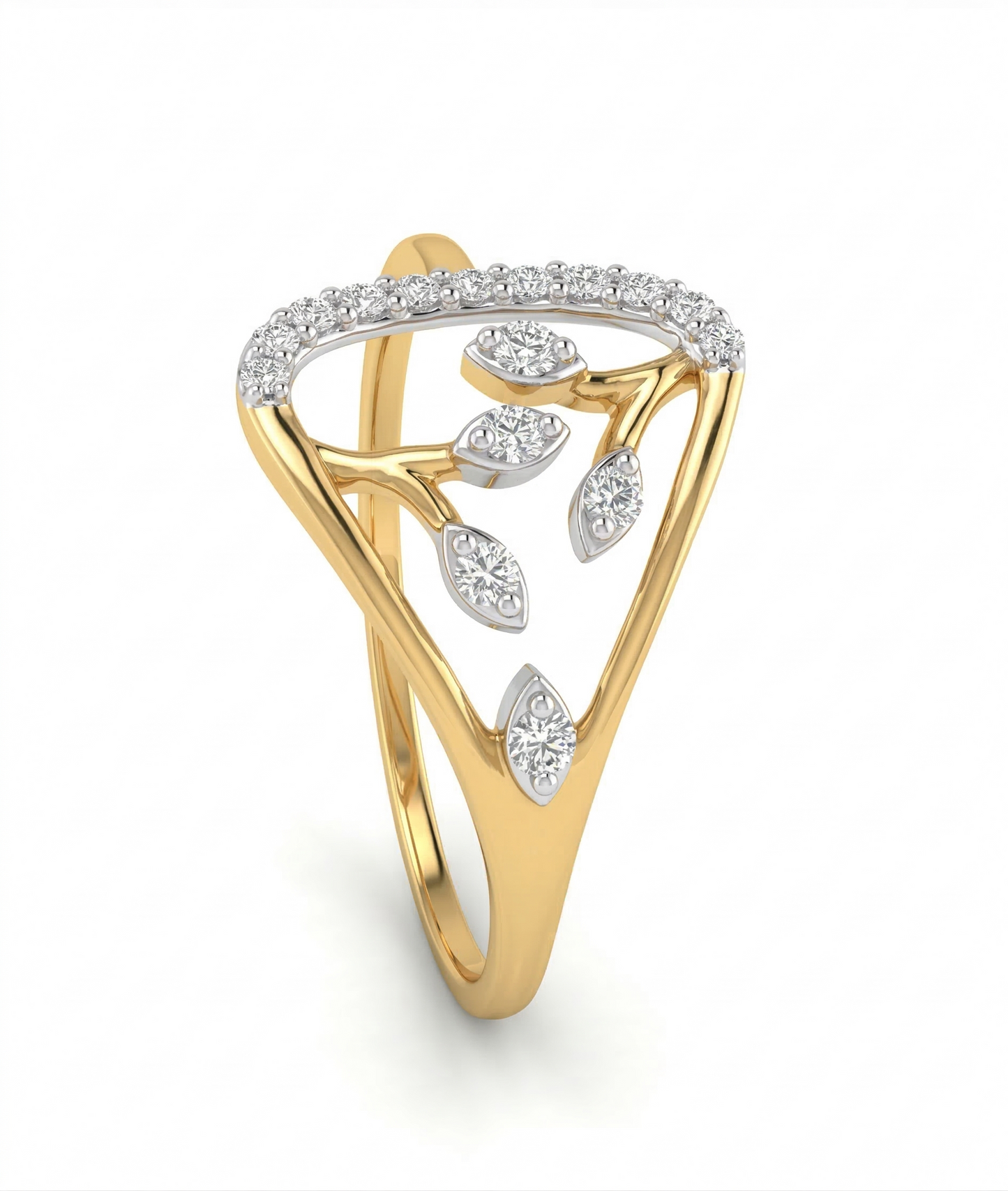 Sunburst 18kt Diamond Ring for Women