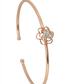 Rosy Bloom Diamond Cuff Bracelet in Gold for Women