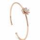 Blooming Floral Diamond 18 KT Open Kada for Women