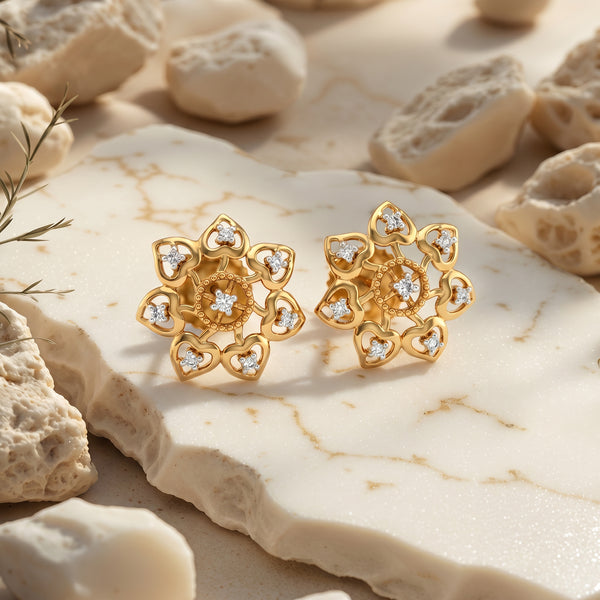 MiniHeart Flora 18kt Diamond Earrings for Women