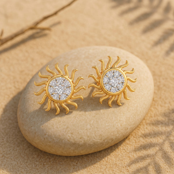 Helia Bloom 18kt Diamond Stud Earring for Women