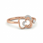 Open Floral 18kt rose Gold Daily Wear Diamond Ring