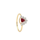 Ruby Trillion Crown 18kt Diamond Ring for Women