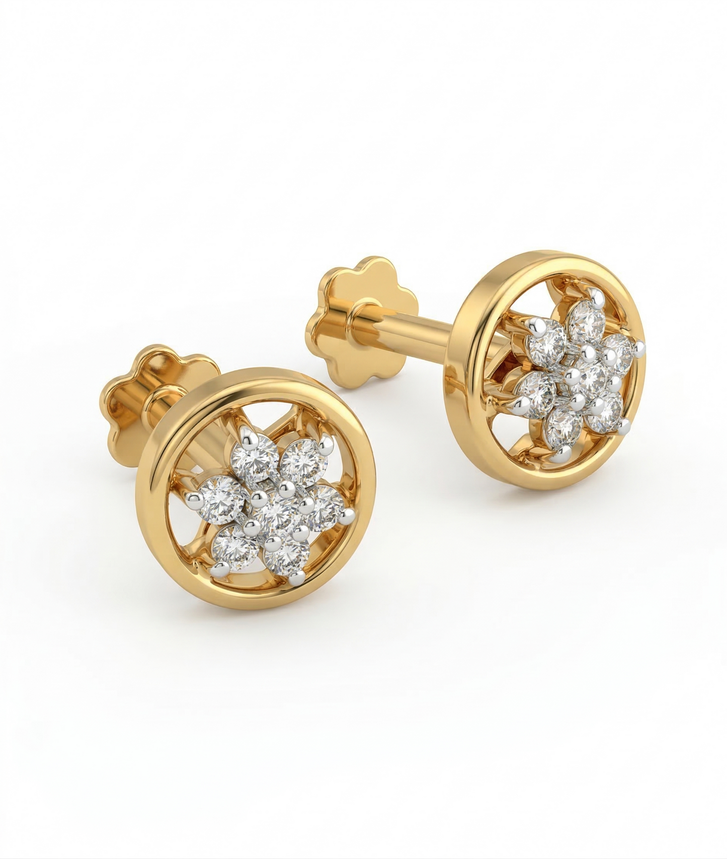 Heritage Bloom 18kt Diamond Earrings for Women