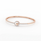 18kt Rose Gold Heart in Circle Minimal Diamond Bangle