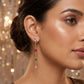 Paisley Harmony 18kt Gold Drop Party Wear Earrings