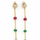 Paisley Harmony 18kt Gold Drop Party Wear Earrings