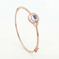 Tanzanite & Diamond Bangle in 18kt Rose Gold For Women  