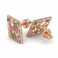 Prismora 18kt Gold Colourstones Stud Earring for Women
