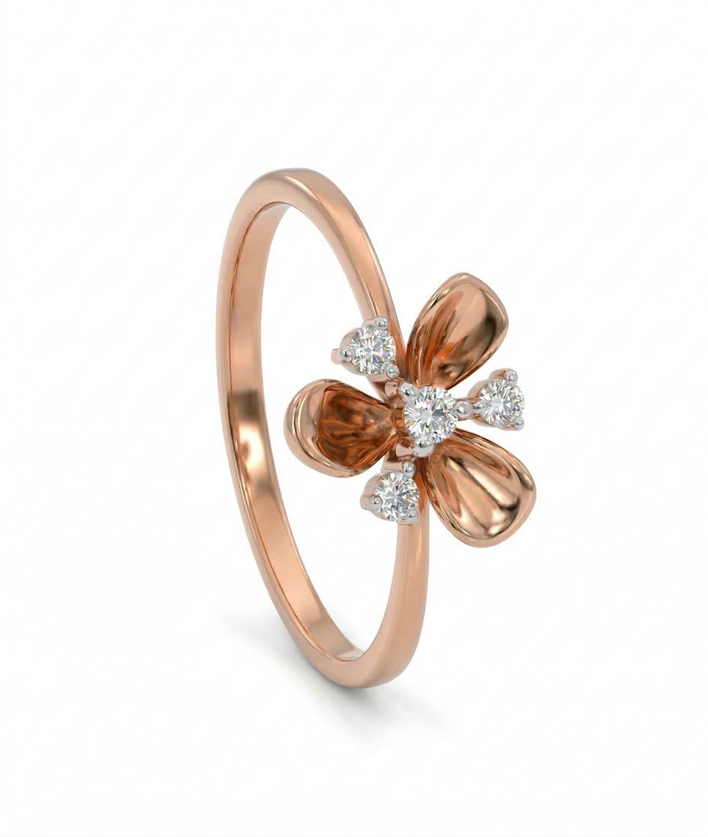 Lil Floral 18kt Daily Wear Diamond Ring for Women
