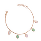 Opal Colourful Charm 18kt Rose Gold Chain Bracelet for Women