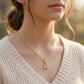 18kt Gold L Initial Daily Wear Diamond Pendant for Kids
