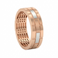 Brick Layer Dual Tone 18kt Party Wear Ring for Men