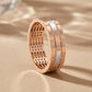 Brick Layer Dual Tone 18kt Party Wear Ring for Men