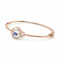 Tanzanite & Diamond Bangle in 18kt Rose Gold For Women  