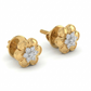 Dual Bloom Aura 18kt Diamond Stud Earrings for Women