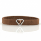 J Initial Letter Diamond Mesh 18kt Rose Gold Bracelet for Men