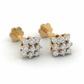 Square Glow 18kt Diamond Earrings For Women