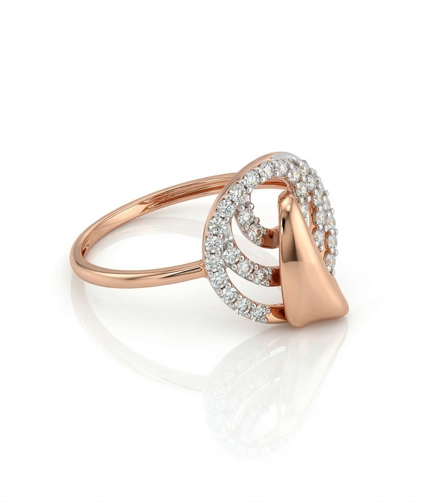Interloop Halo 18kt Diamond Ring for Women