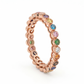 Multicolour Stones 18kt Wedding Gold Ring for Women