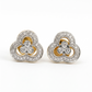 TriCurve Bloom 18kt Diamond Stud Earrings for Women