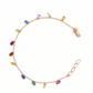 Rainbow Briolette Charm Bracelet in 18kt Rose Gold