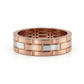 Brick Layer Dual Tone 18kt Party Wear Ring for Men