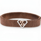 Z Initial Letter Diamond Mesh 18kt Rose Gold Bracelet for Men