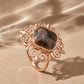 Royal Swirl Earth Stone 18kt Party Wear Gold Ring