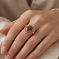 Royal Swirl Earth Stone 18kt Party Wear Gold Ring
