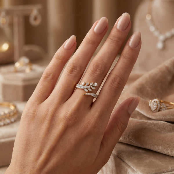 Royal Duo Open Style 18kt Diamond Ring for Women