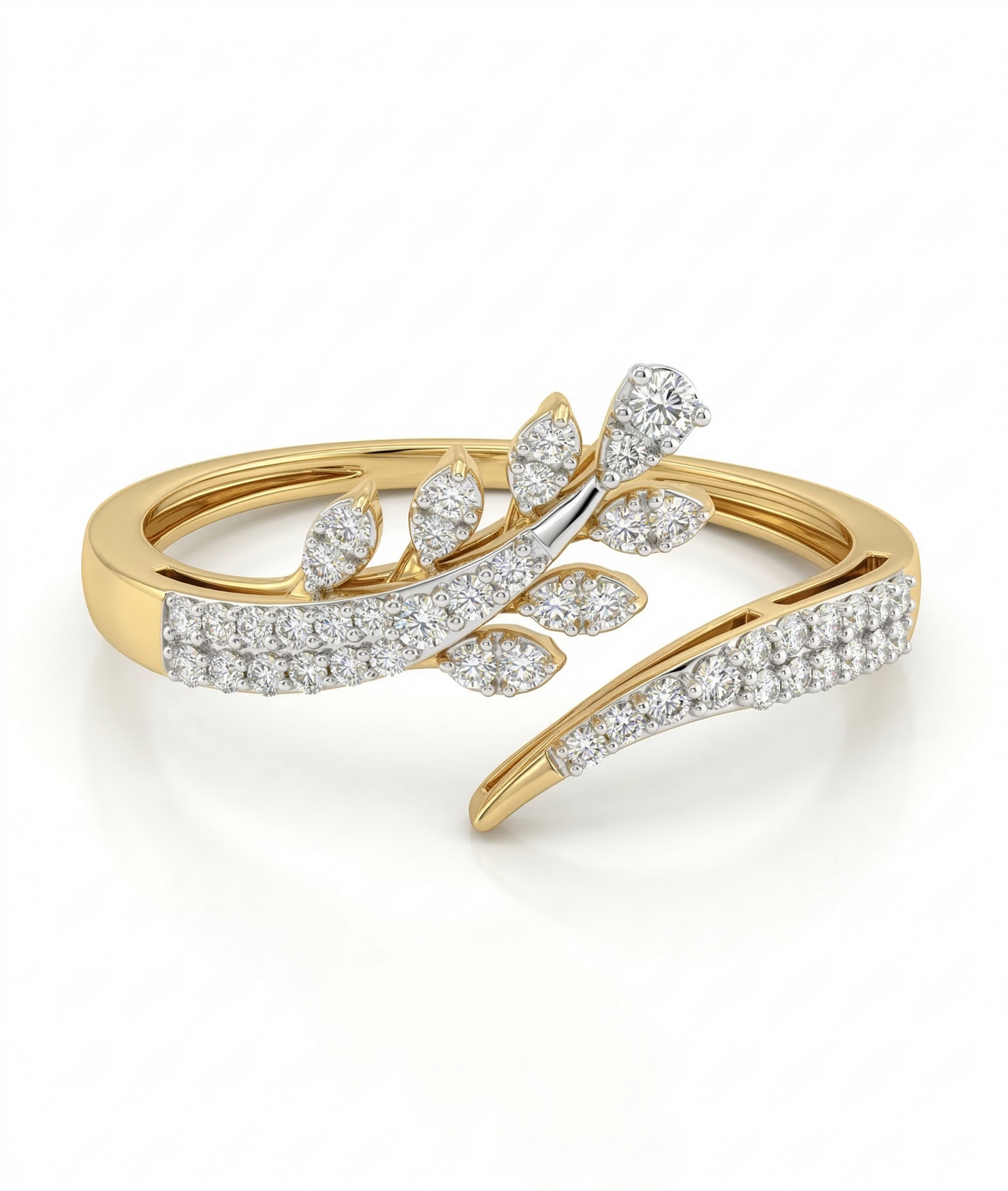 Royal Duo Open Style 18kt Diamond Ring for Women