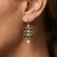 Royal Emerald and Ruby 18kt Gold Earrings For Women
