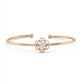 Rosy Bloom Diamond Cuff Bracelet in Gold for Women
