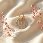 18KT Gold Diamond Twin Circle Pendant for Women