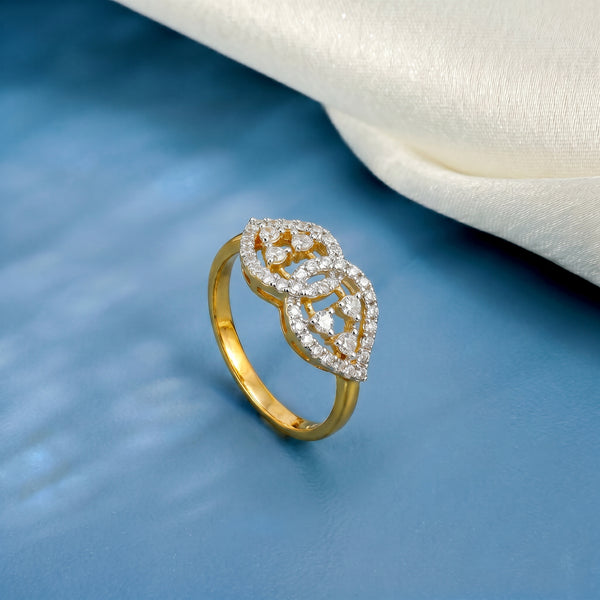 Infinity Loop 18kt Diamond Ring for Festive Wear