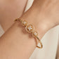 Triple Sunburst Everyday 18kt Diamond Bangle For Women