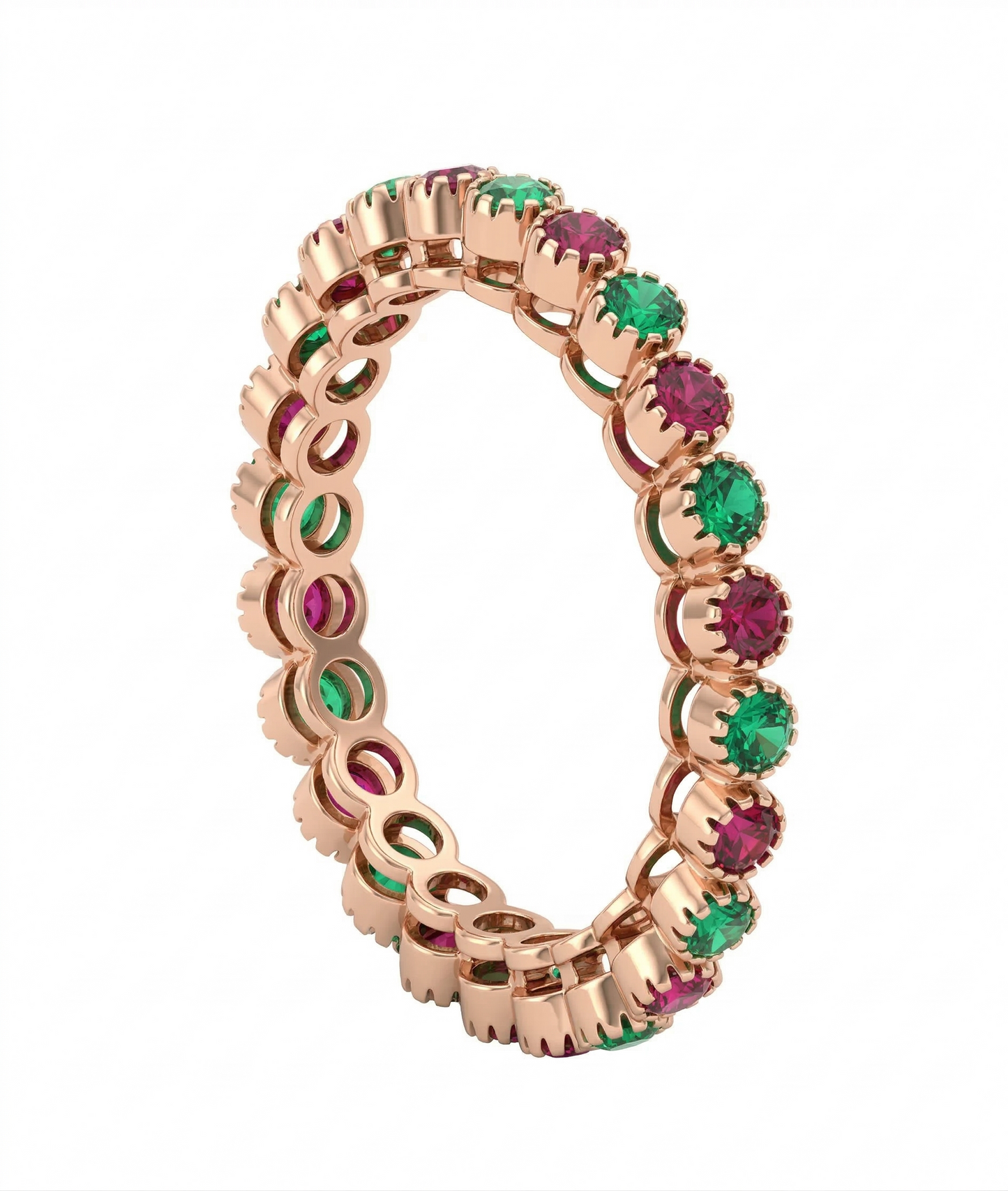 Berry Mint 18kt Rose Gold Wedding Ring for Women