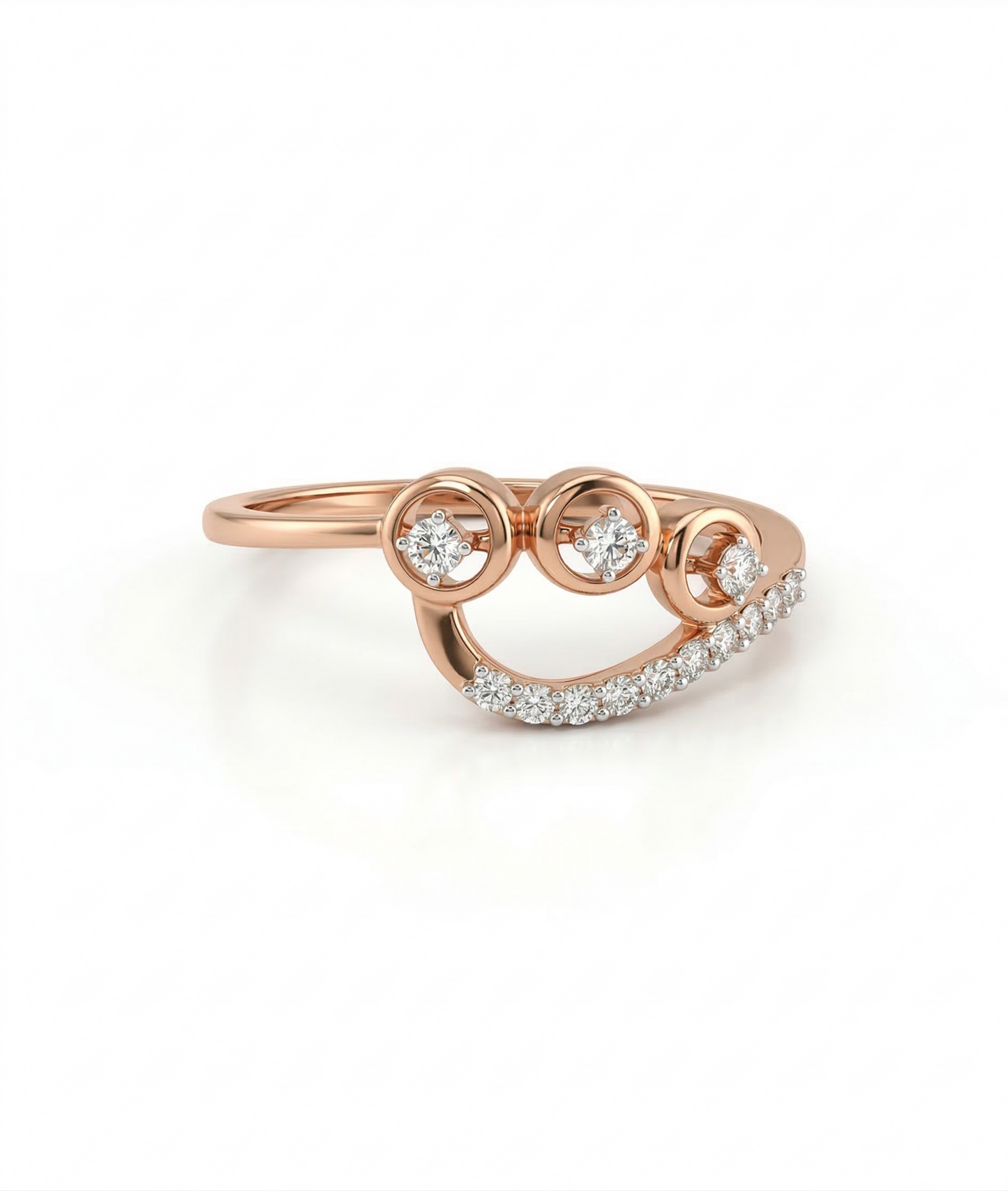 Celestia Trio Curve 18kt Diamond Ring for Women