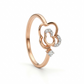 Open Floral 18kt rose Gold Daily Wear Diamond Ring