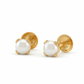 Moti Pearl  18kt Yellow Gold Stud Earrings