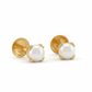 Moti Pearl  18kt Yellow Gold Stud Earrings