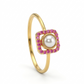 Pearl Square 18kt Diamond Ring for Women