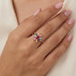 Rainbow Bloom Multi-Colour Floral 18kt Gold Ring
