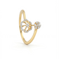 Twin Bloom Open 18kt Diamond Ring for Daily Wear